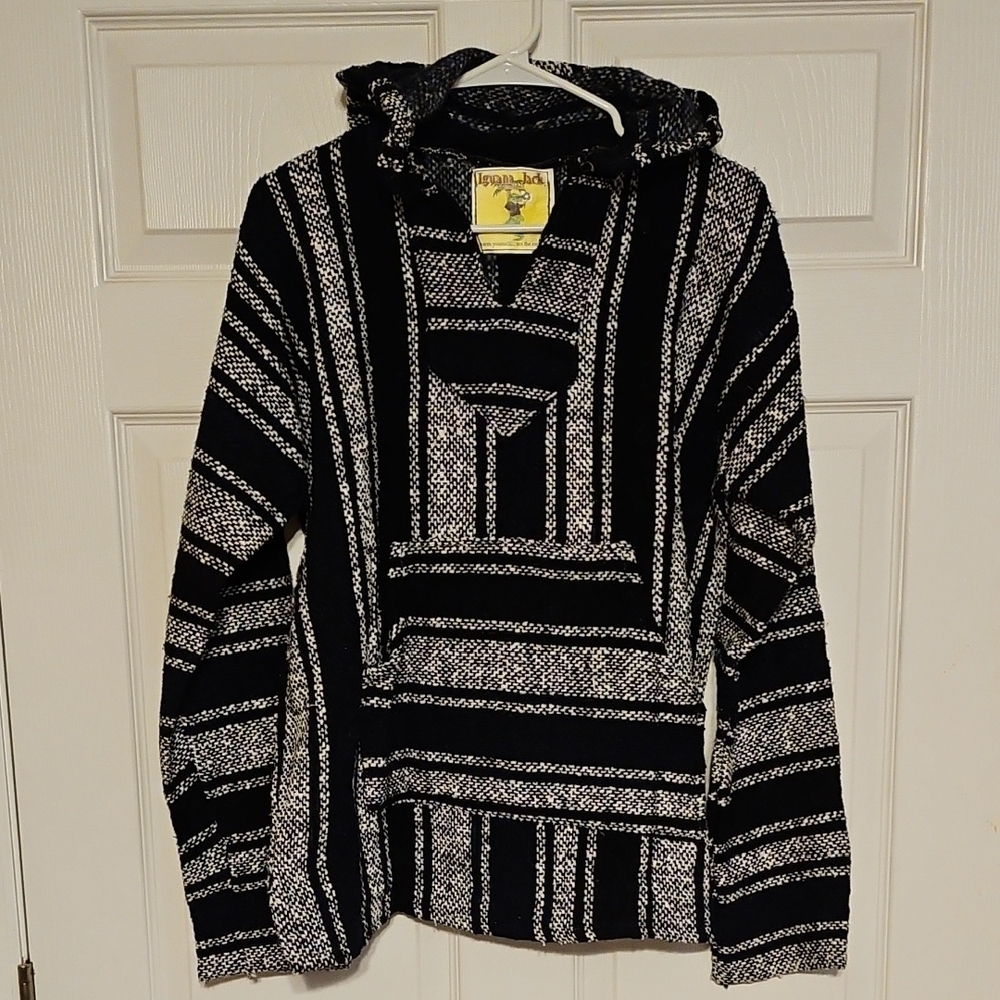 Iguana Jack Striped Baja Hoodie